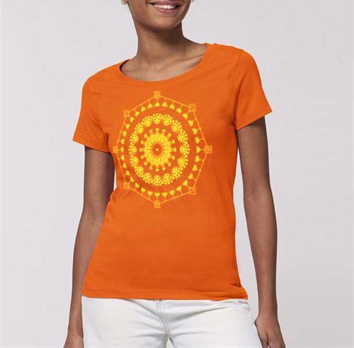 T-shirt vibratoire orange Modele Féminin