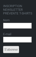 Newsletter tshirts eveil vibratoire coton bio
